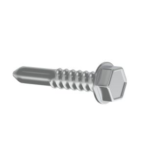 ITW BUILDEX 1/4", Hex Washer Head, Hex Drive, 3/4" Length Under Head, #3 Point, Self Drilling Screw 560050