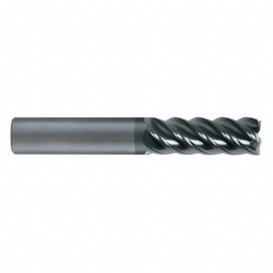 SGS Square End Mill: 6.00 mm Dia, 19.00 mm LOC, 5 Flute, Solid Carbide 42607