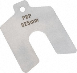 PRECISION BRAND Shim Stock: 0.5 mm Thick, 2'' Long, 50 mm Wide, Stainless Steel 81235
