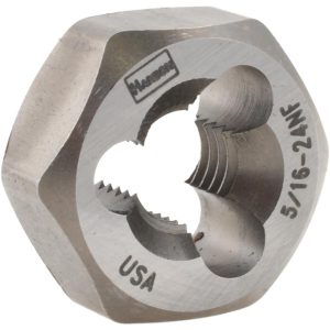 IRWIN HANSON Hex Rethreading Die: 5/16-24, Right Hand, Carbon Steel 7229