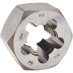 IRWIN HANSON Hex Rethreading Die: 7/8-9, Right Hand, Carbon Steel 7261