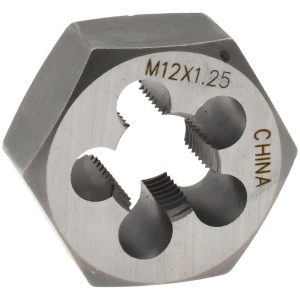 VALUE COLLECTION Hex Rethreading Die: M12x1.25, Right Hand, Carbon Steel 364-0122