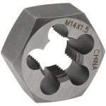 VALUE COLLECTION Hex Rethreading Die: M14x1.5, Right Hand, Carbon Steel 364-0143