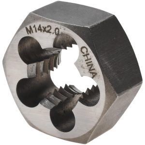 VALUE COLLECTION Hex Rethreading Die: M14x2, Right Hand, Carbon Steel 364-0144
