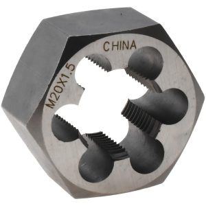 VALUE COLLECTION Hex Rethreading Die: M20x1.5, Right Hand, Carbon Steel 364-0203