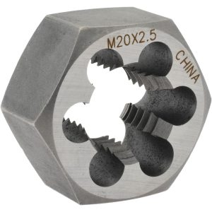 VALUE COLLECTION Hex Rethreading Die: M20x2.5, Right Hand, Carbon Steel 364-0205