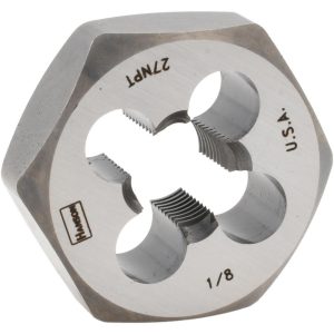 IRWIN HANSON 1/8-27 NPT x 1-1/16" OD Hex Pipe Die 7402
