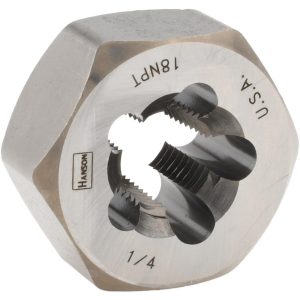 IRWIN HANSON 1/4-18 NPT x 1-1/4" OD Hex Pipe Die 7403ZR