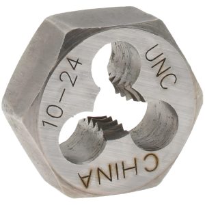 VALUE COLLECTION Hex Rethreading Die: #10-24, Right Hand, Carbon Steel 365-0074