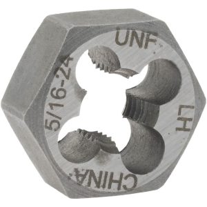 VALUE COLLECTION Hex Rethreading Die: 5/16-24, Left Hand, Carbon Steel 366-0202