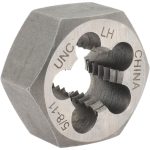 VALUE COLLECTION Hex Rethreading Die: 5/8-11, Left Hand, Carbon Steel 366-0401