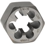 VALUE COLLECTION Hex Rethreading Die: 3/4-16, Left Hand, Carbon Steel 366-0482