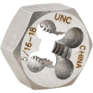 VALUE COLLECTION Hex Rethreading Die: 5/16-18, Right Hand, Carbon Steel 365-0201
