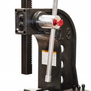 PALMGREN Arbor Press: 1-1/2" Ram, 6-1/4" Throat Depth, 3 Ton Pressure, 12-1/2" Max Work Height 9661301