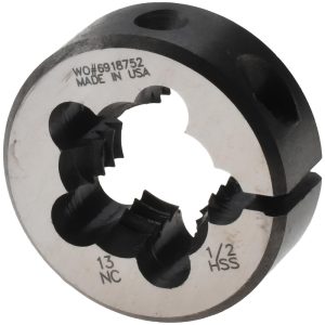 VALUE COLLECTION Hex Rethreading Die: 7/16-14, Right Hand, Carbon Steel 365-0281