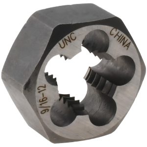 VALUE COLLECTION Hex Rethreading Die: 9/16-12, Right Hand, Carbon Steel 365-0361