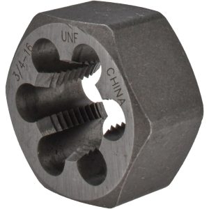 VALUE COLLECTION Hex Rethreading Die: 3/4-16, Right Hand, Carbon Steel 365-0482