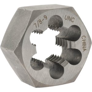 VALUE COLLECTION Hex Rethreading Die: 7/8-9, Right Hand, Carbon Steel 365-0561