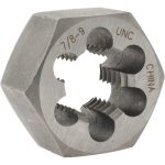 VALUE COLLECTION Hex Rethreading Die: 7/8-9, Right Hand, Carbon Steel 365-0561