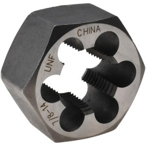 VALUE COLLECTION Hex Rethreading Die: 7/8-14, Right Hand, Carbon Steel 365-0562