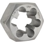 VALUE COLLECTION Hex Rethreading Die: 1-1/8 - 12, 1" Thick, Right Hand, 2" Hex, Carbon Steel 365-1082
