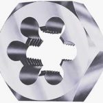 CLE-LINE Hex Rethreading Die: 1-1/8-7, 1" Thick, Right Hand, 2" Hex, Carbon Steel C65625