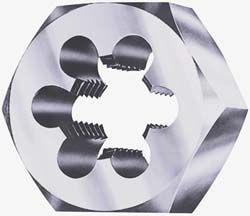 CLE-LINE Hex Rethreading Die: 11/16-16, Right Hand, Carbon Steel C65617