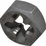 VALUE COLLECTION Hex Rethreading Die: 1/4-28, Right Hand, High-Speed Steel 367-0162