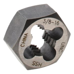 VALUE COLLECTION Hex Rethreading Die: 3/8-16, Right Hand, High-Speed Steel 367-0241