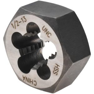 VALUE COLLECTION Hex Rethreading Die: 1/2-13, Right Hand, High-Speed Steel 367-0321