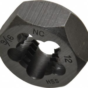 VALUE COLLECTION Hex Rethreading Die: 9/16-12, Right Hand, High-Speed Steel 367-0361