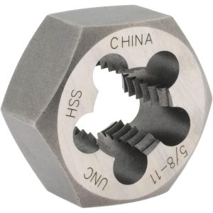 VALUE COLLECTION Hex Rethreading Die: 5/8-11, Right Hand, High-Speed Steel 367-0401