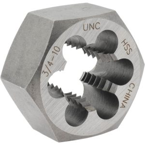 VALUE COLLECTION Hex Rethreading Die: 3/4-10, Right Hand, High-Speed Steel 367-0481