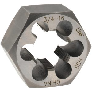 VALUE COLLECTION Hex Rethreading Die: 3/4-16, Right Hand, High-Speed Steel 367-0482