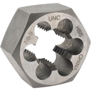 VALUE COLLECTION Hex Rethreading Die: 7/8-9, Right Hand, High-Speed Steel 367-0561