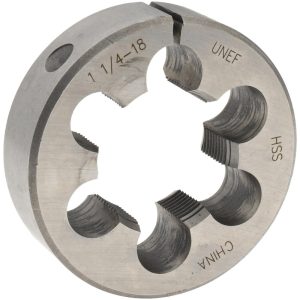 VALUE COLLECTION Round Die: 1-1/4-18, High Speed Steel 315-1544