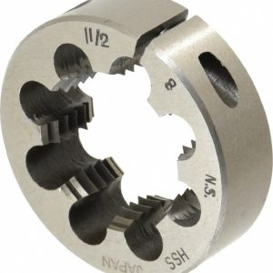 VALUE COLLECTION Round Die: 1-1/2-8, High Speed Steel 315-1580