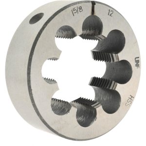 VALUE COLLECTION Round Die: 1-5/8-12, 3" OD, High Speed Steel 315-1623
