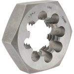 VALUE COLLECTION Hex Rethreading Die: 1-3/4-5, 1" Thick, Right Hand, Carbon Steel 365-1484