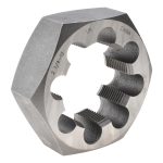 VALUE COLLECTION Hex Rethreading Die: 2-1/4-12, Right Hand, Carbon Steel 365-2166