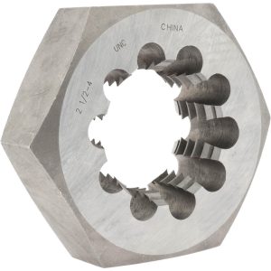 VALUE COLLECTION Hex Rethreading Die: 2-1/2-4, Right Hand, Carbon Steel 365-2324
