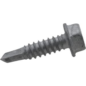 ITW BUILDEX 1/4", Hex Washer Head, Hex Drive, 1" Length Under Head, #3 Point, Self Drilling Screw 560054