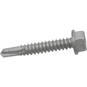 ITW BUILDEX 1/4", Hex Washer Head, Hex Drive, 1-1/2" Length Under Head, #3 Point, Self Drilling Screw 560057