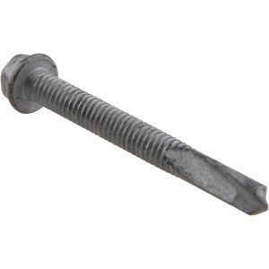 ITW BUILDEX #12, Hex Washer Head, Hex Drive, 2" Length Under Head, #5 Point, Self Drilling Screw 560047