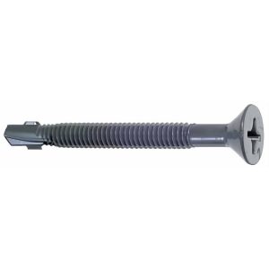 ITW BUILDEX #10, Flat Head, Phillips Drive, 1-7/16" OAL, #3 Point, Self Drilling Screw 560069