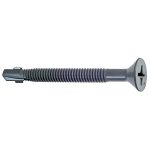 ITW BUILDEX 1/4", Flat Head, Phillips Drive, 3" OAL, #4 Point, Self Drilling Screw 560064