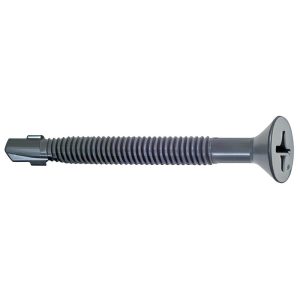 ITW BUILDEX 1/4", Flat Head, Phillips Drive, 3" OAL, #4 Point, Self Drilling Screw 560064