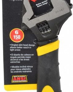 STANLEY Adjustable Wrench: 6" OAL, 1" Jaw Capacity 90-947