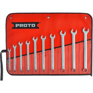 PROTO Combination Wrench Set: 10 Pc, 10 to 19 mm Wrench, Metric J1200K-MASD