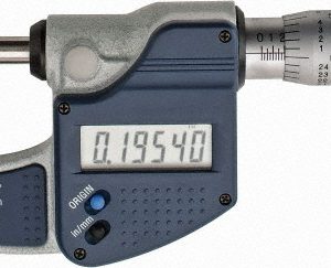 MITUTOYO Electronic Outside Micrometer: 1" Max, Solid Carbide Face 293-832-32